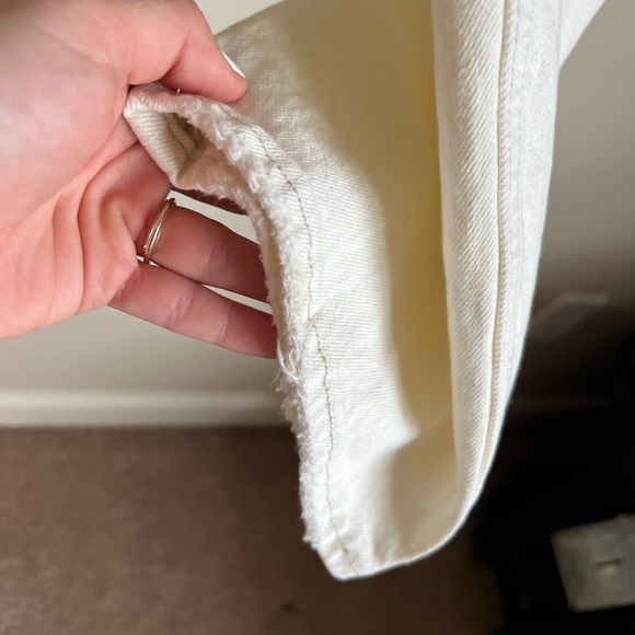 A&F • The 90s Baggy Jean Low Rise cream off white denim wide leg button fly 27/4 - Picture 4 of 8